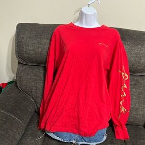 PINK Victoria's Secret Vibrant Red Top
